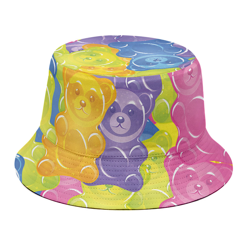 Colorful Gummy Bear Print Bucket Hat