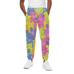 Colorful Gummy Bear Print Cotton Pants