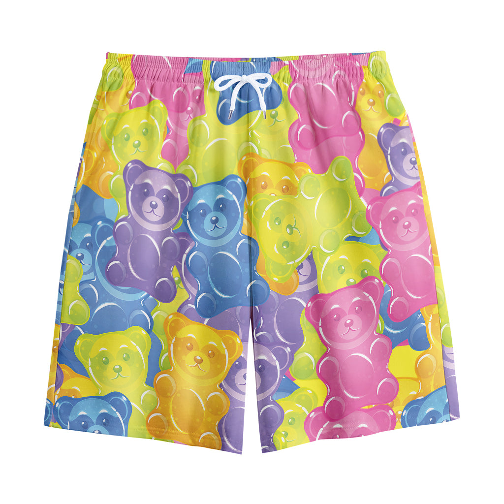Colorful Gummy Bear Print Cotton Shorts