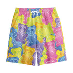 Colorful Gummy Bear Print Cotton Shorts