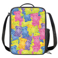 Colorful Gummy Bear Print Crossbody Lunch Bag