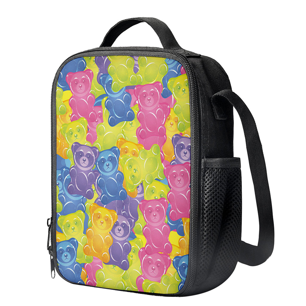 Colorful Gummy Bear Print Crossbody Lunch Bag