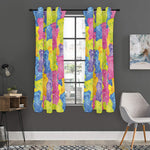 Colorful Gummy Bear Print Curtain