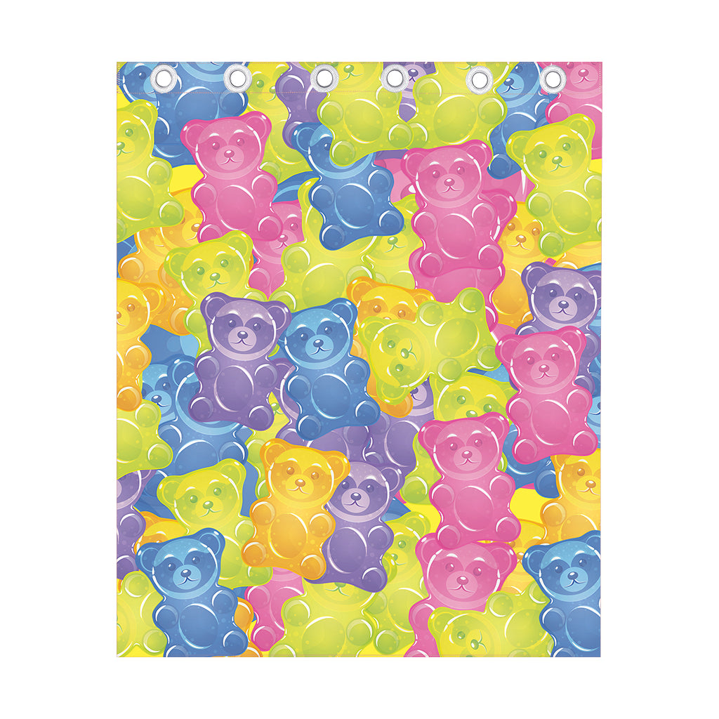 Colorful Gummy Bear Print Curtain
