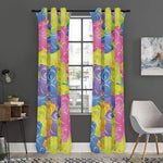 Colorful Gummy Bear Print Curtain