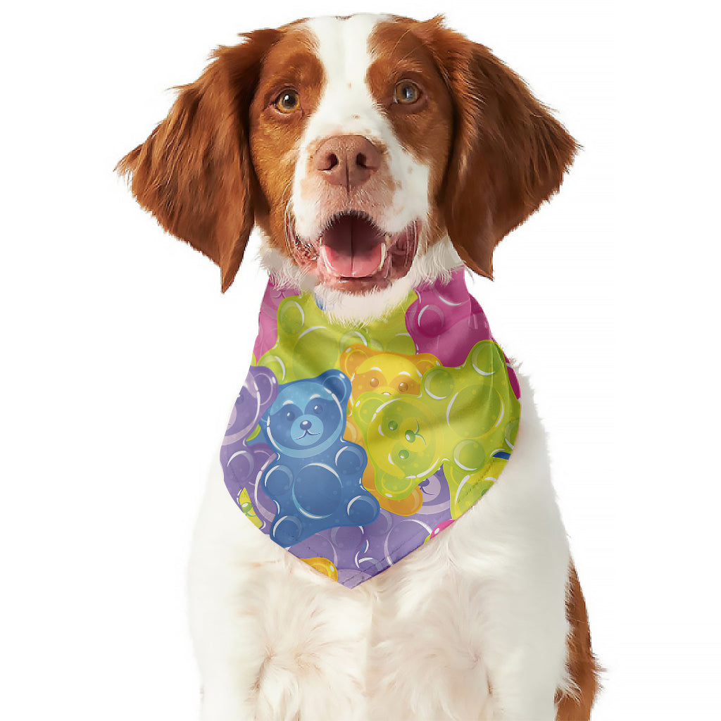 Colorful Gummy Bear Print Dog Bandana