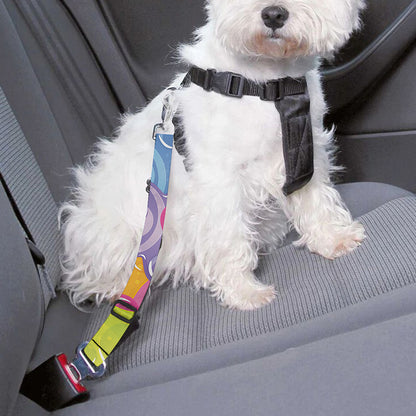 Colorful Gummy Bear Print Dog Seat Belt
