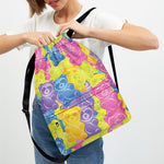 Colorful Gummy Bear Print Drawstring Backpack