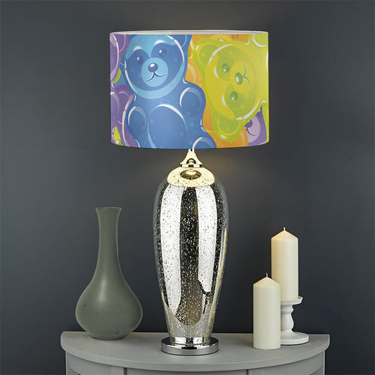 Colorful Gummy Bear Print Drum Lamp Shade