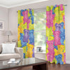 Colorful Gummy Bear Print Extra Wide Grommet Curtains