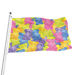 Colorful Gummy Bear Print Flag