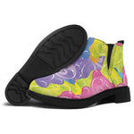 Colorful Gummy Bear Print Flat Ankle Boots