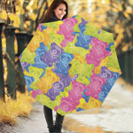Colorful Gummy Bear Print Foldable Umbrella