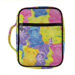 Colorful Gummy Bear Print Front Pocket Bible Bag