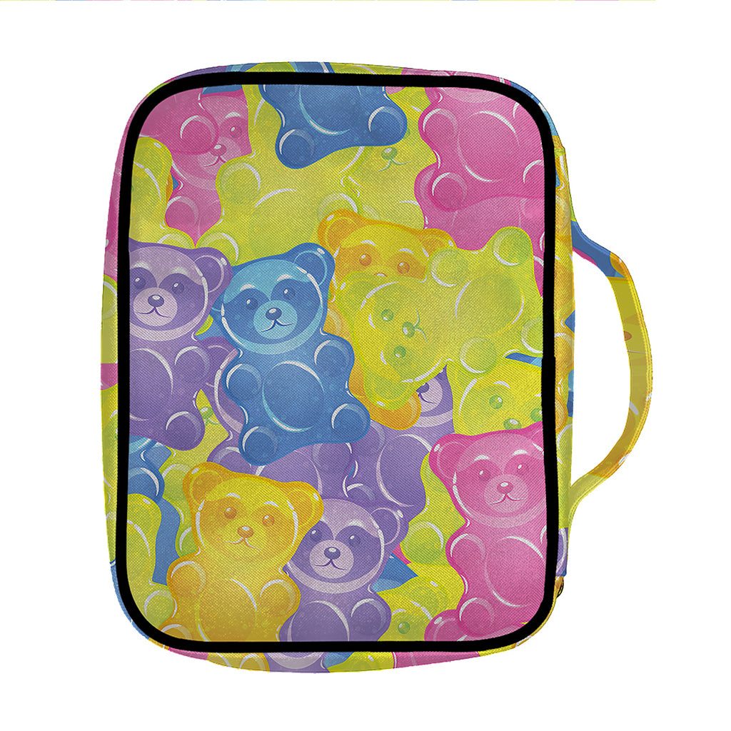 Colorful Gummy Bear Print Front Pocket Bible Bag