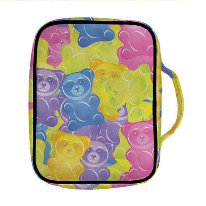 Colorful Gummy Bear Print Front Pocket Bible Bag