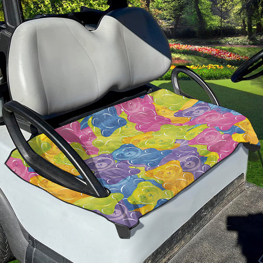 Colorful Gummy Bear Print Golf Cart Seat Cover