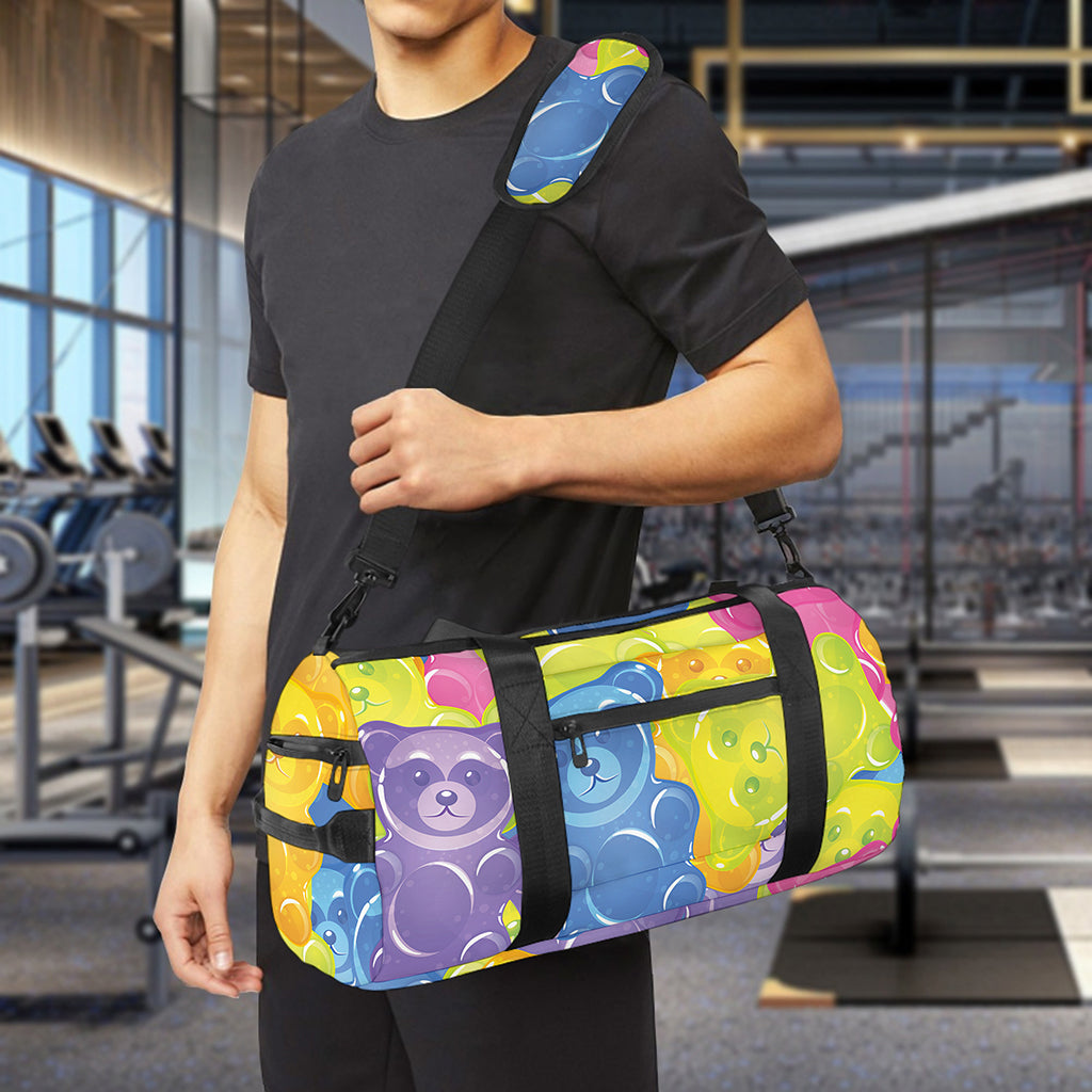 Colorful Gummy Bear Print Gym Bag