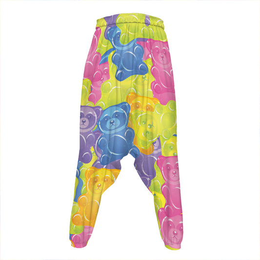 Colorful Gummy Bear Print Hammer Pants