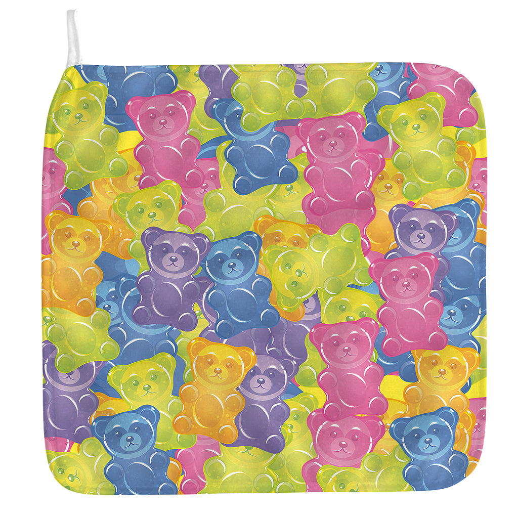 Colorful Gummy Bear Print Hand Towel