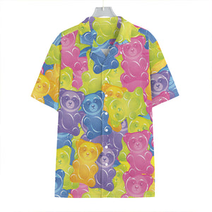 Colorful Gummy Bear Print Hawaiian Shirt