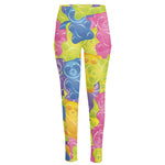 Colorful Gummy Bear Print High-Waisted Pocket Leggings