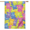 Colorful Gummy Bear Print House Flag