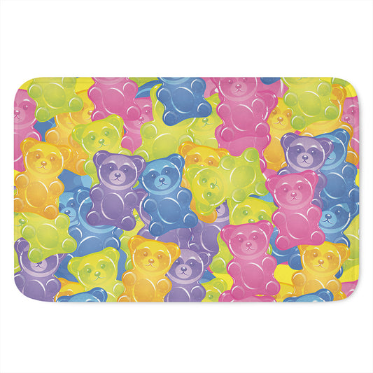 Colorful Gummy Bear Print Indoor Door Mat