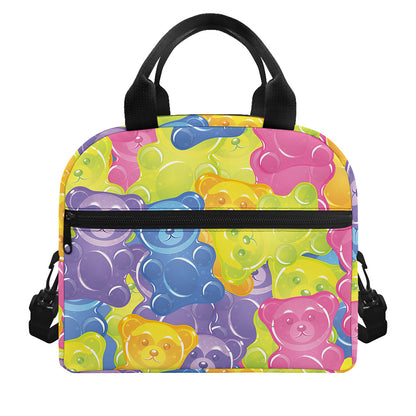 Colorful Gummy Bear Print Insulated Lunch Bag