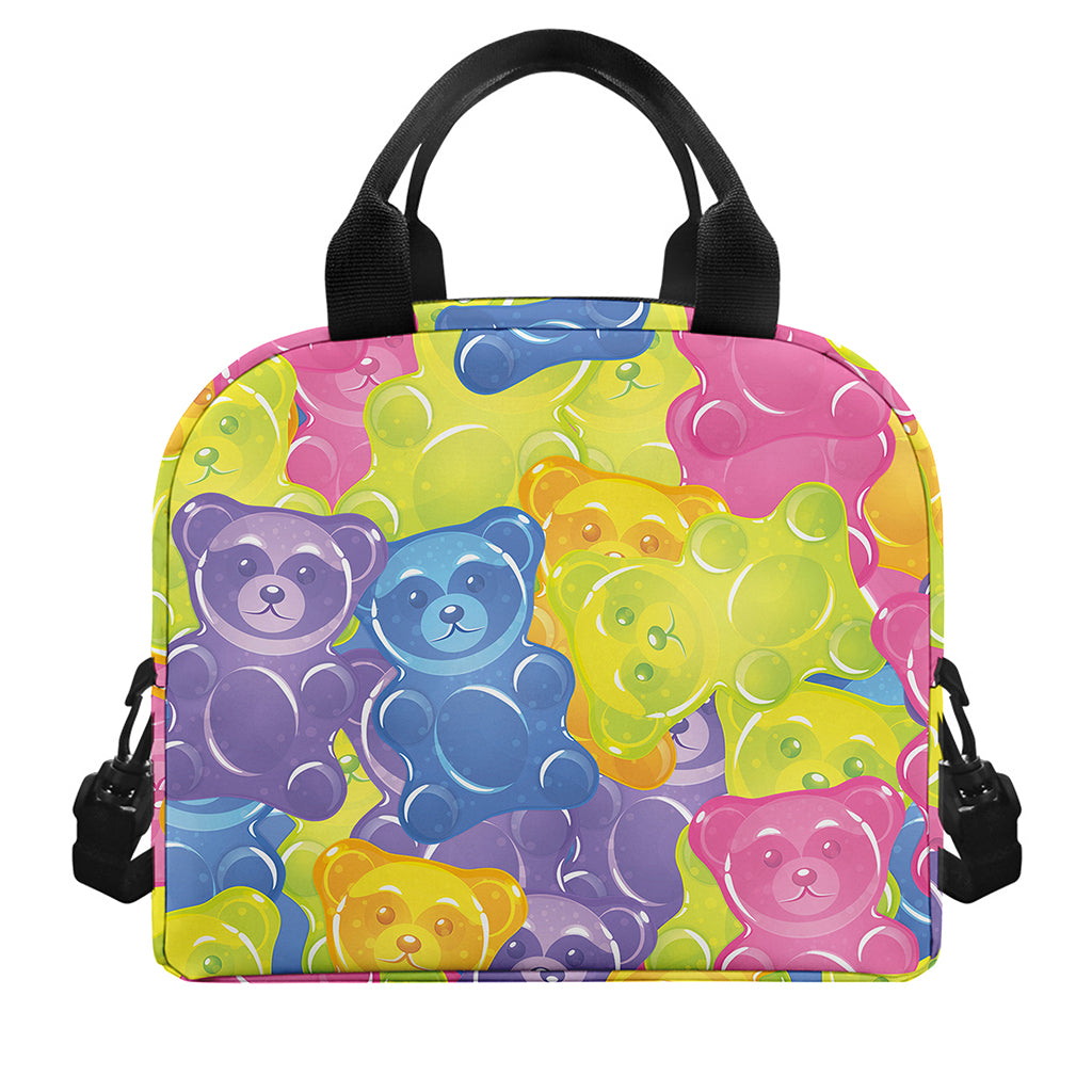 Colorful Gummy Bear Print Insulated Lunch Bag