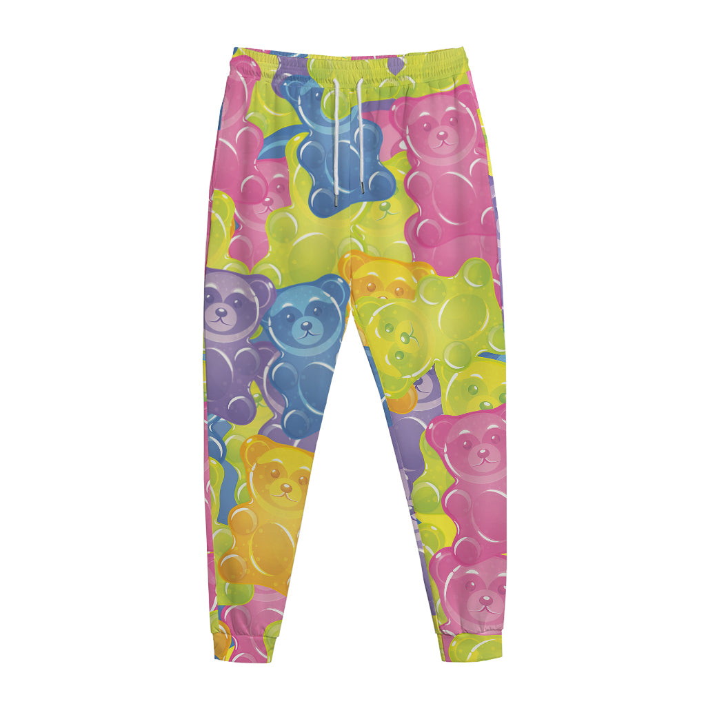 Colorful Gummy Bear Print Jogger Pants