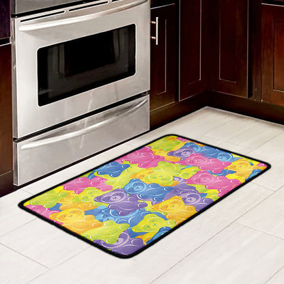 Colorful Gummy Bear Print Kitchen Mat