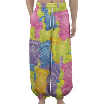 Colorful Gummy Bear Print Lantern Pants