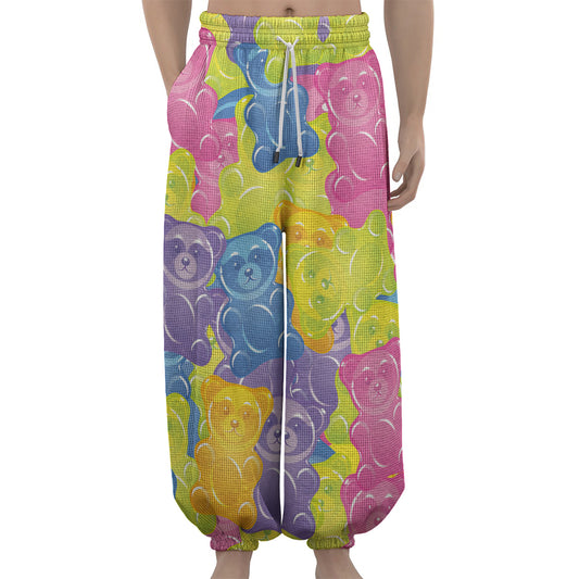 Colorful Gummy Bear Print Lantern Pants