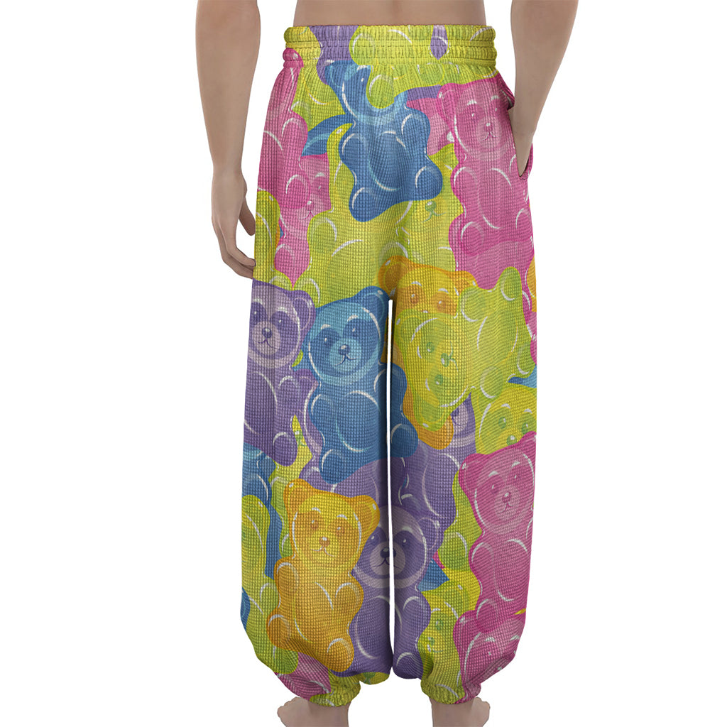 Colorful Gummy Bear Print Lantern Pants