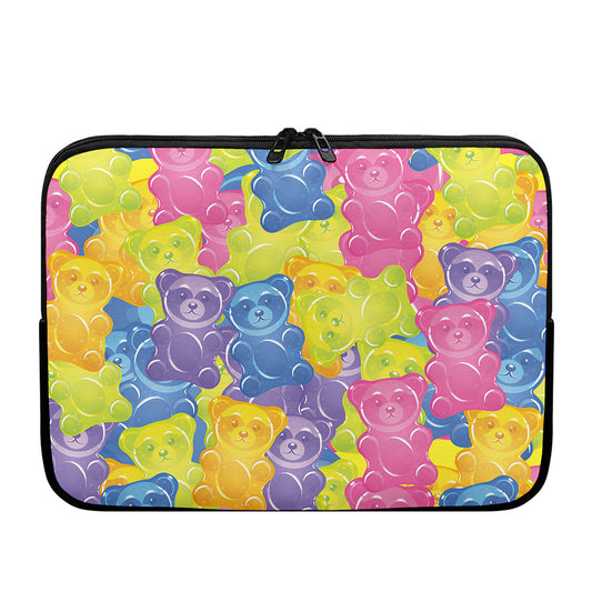 Colorful Gummy Bear Print Laptop Sleeve