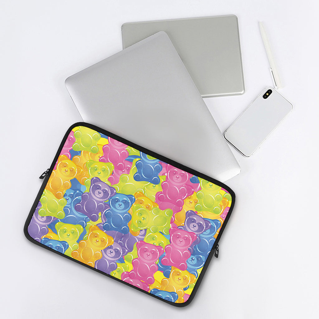 Colorful Gummy Bear Print Laptop Sleeve