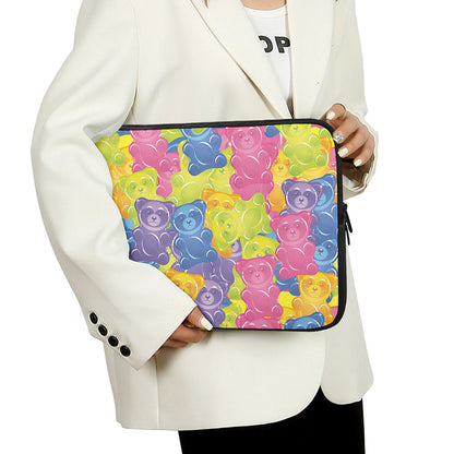 Colorful Gummy Bear Print Laptop Sleeve