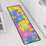 Colorful Gummy Bear Print Long Kitchen Mat