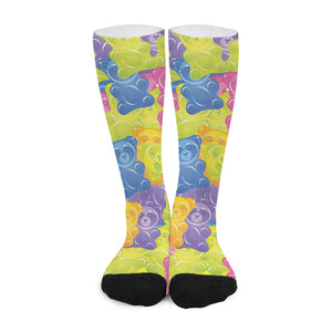 Colorful Gummy Bear Print Long Socks