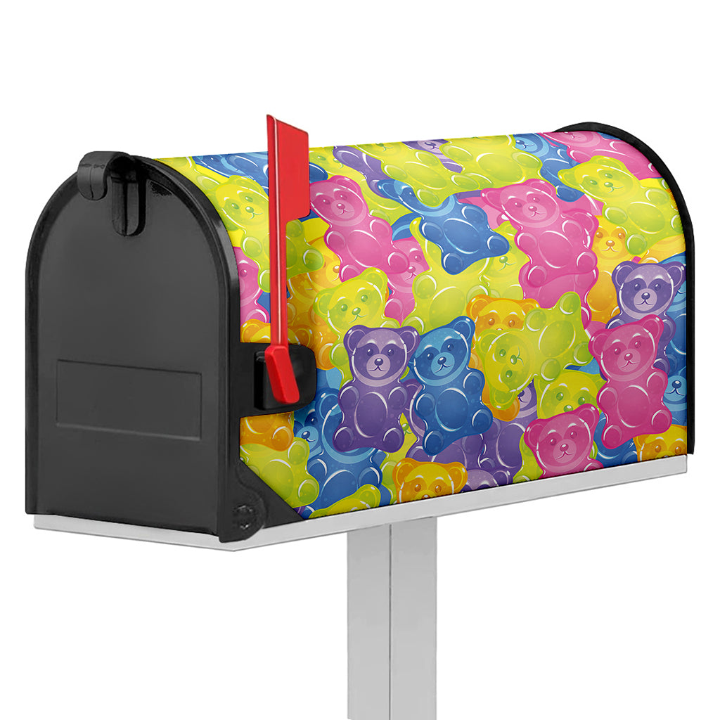 Colorful Gummy Bear Print Mailbox Cover