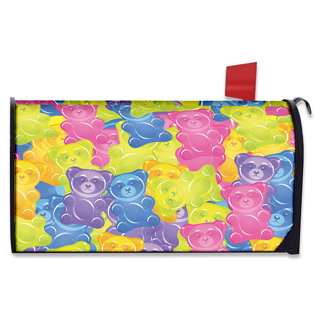 Colorful Gummy Bear Print Mailbox Cover
