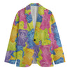 Colorful Gummy Bear Print Men's Blazer