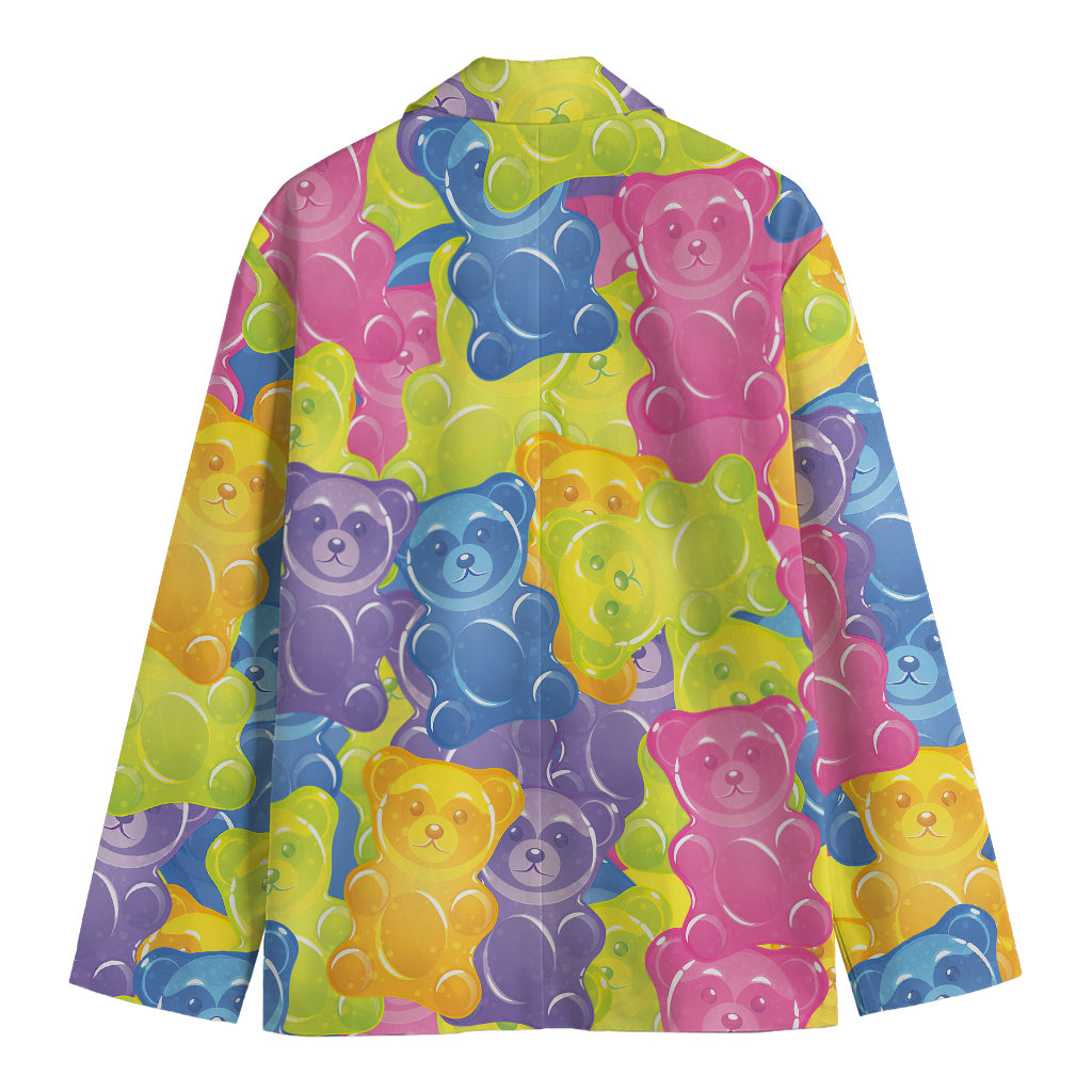 Colorful Gummy Bear Print Men's Blazer