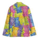 Colorful Gummy Bear Print Men's Blazer