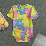 Colorful Gummy Bear Print Men's Bodysuit