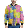 Colorful Gummy Bear Print Men's Bomber Jacket