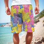 Colorful Gummy Bear Print Men's Cargo Shorts