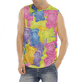 Colorful Gummy Bear Print Men's Fitness Tank Top