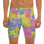 Colorful Gummy Bear Print Men's Long Boxer Briefs